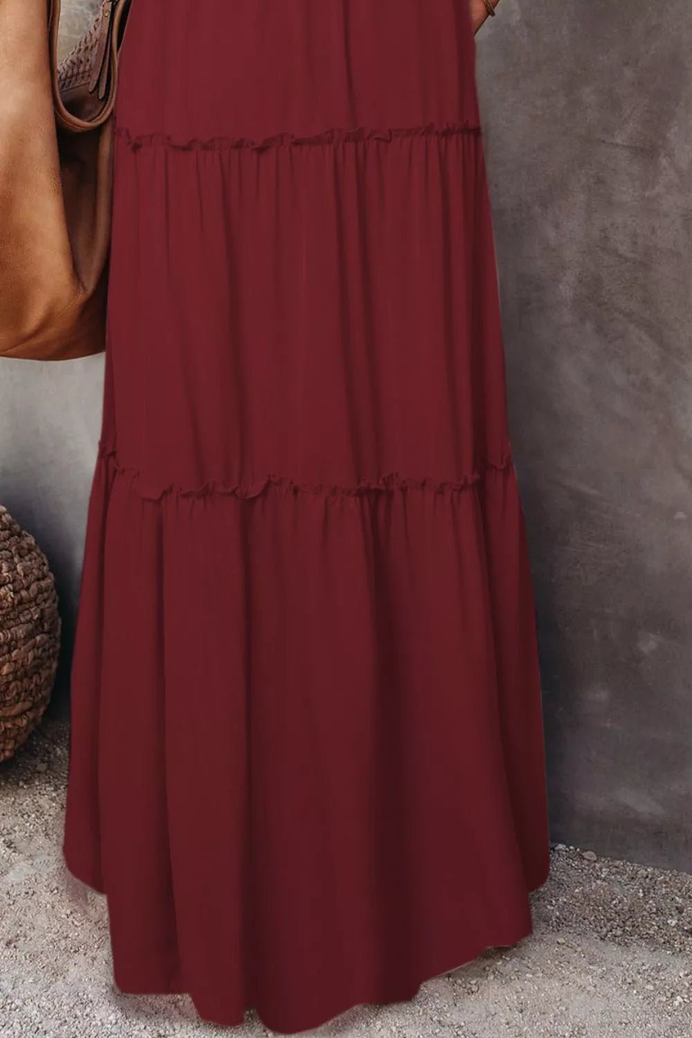 Frill Tiered Drawstring Waist Maxi Skirt - Seedandsoulful