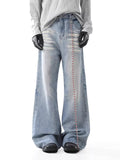 Men's Washed Wide Leg Jeans - Seedandsoulful