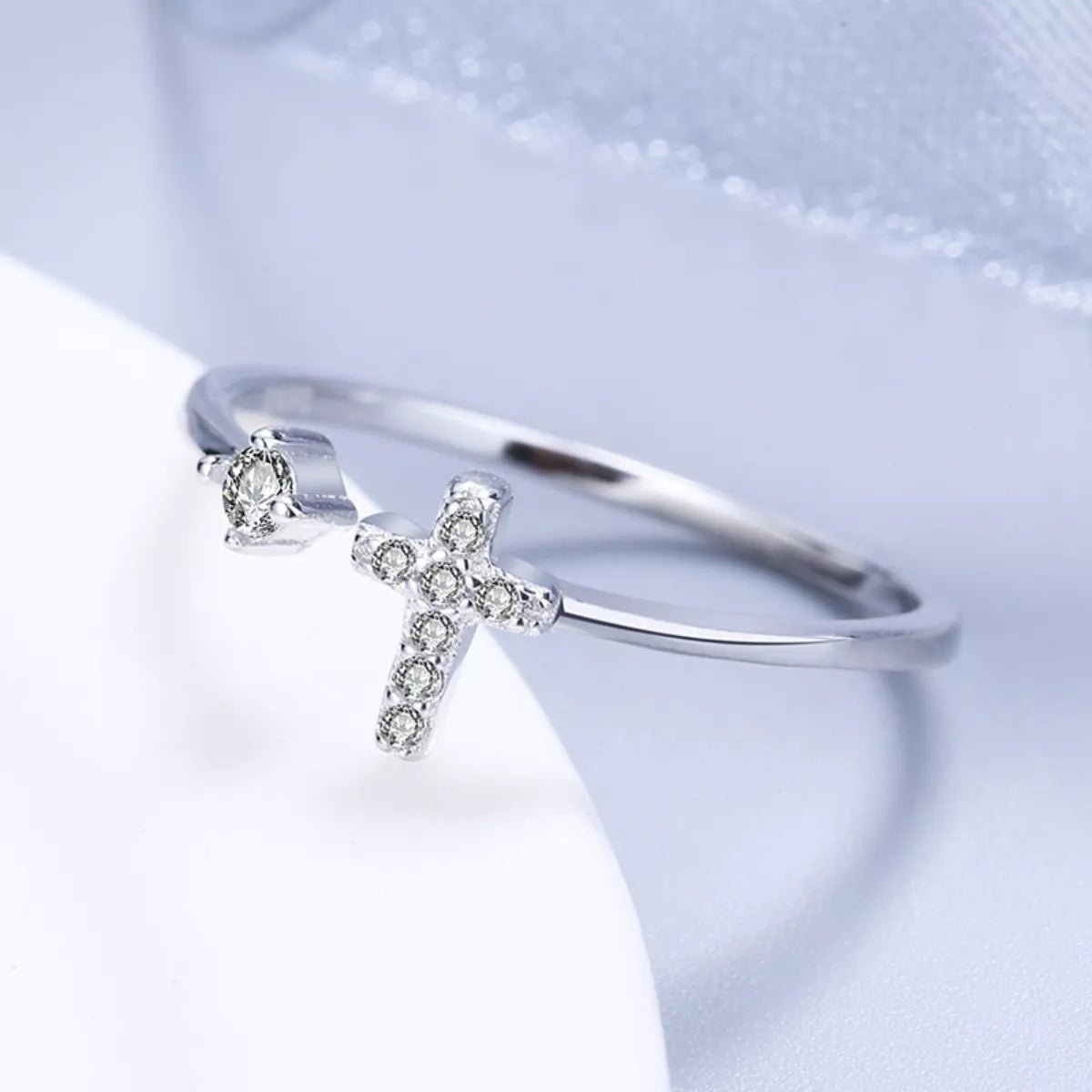 Adjustable Open Cross Ring - Seedandsoulful