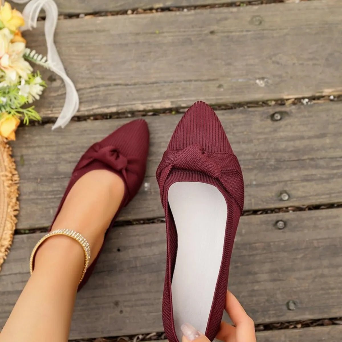 Point Toe Flats Slip - Ons - Seedandsoulful