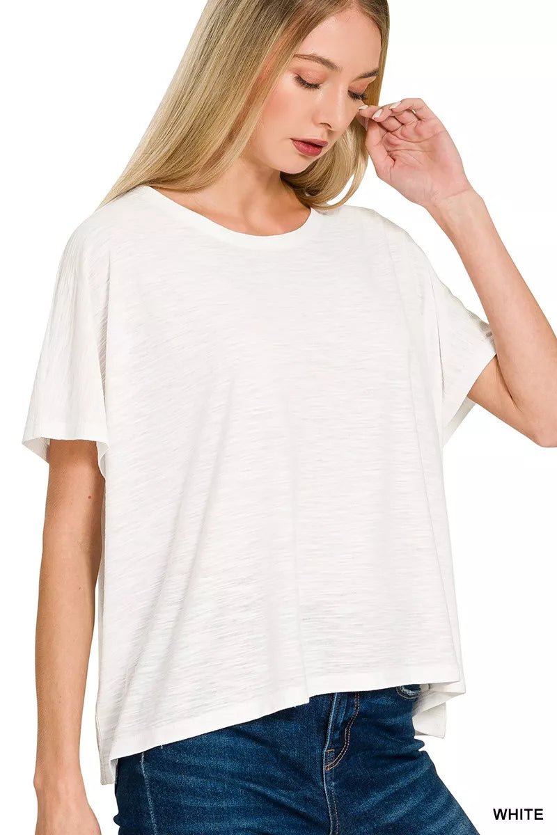 Zenana Round Neck Short Sleeve T-Shirt - Seedandsoulful