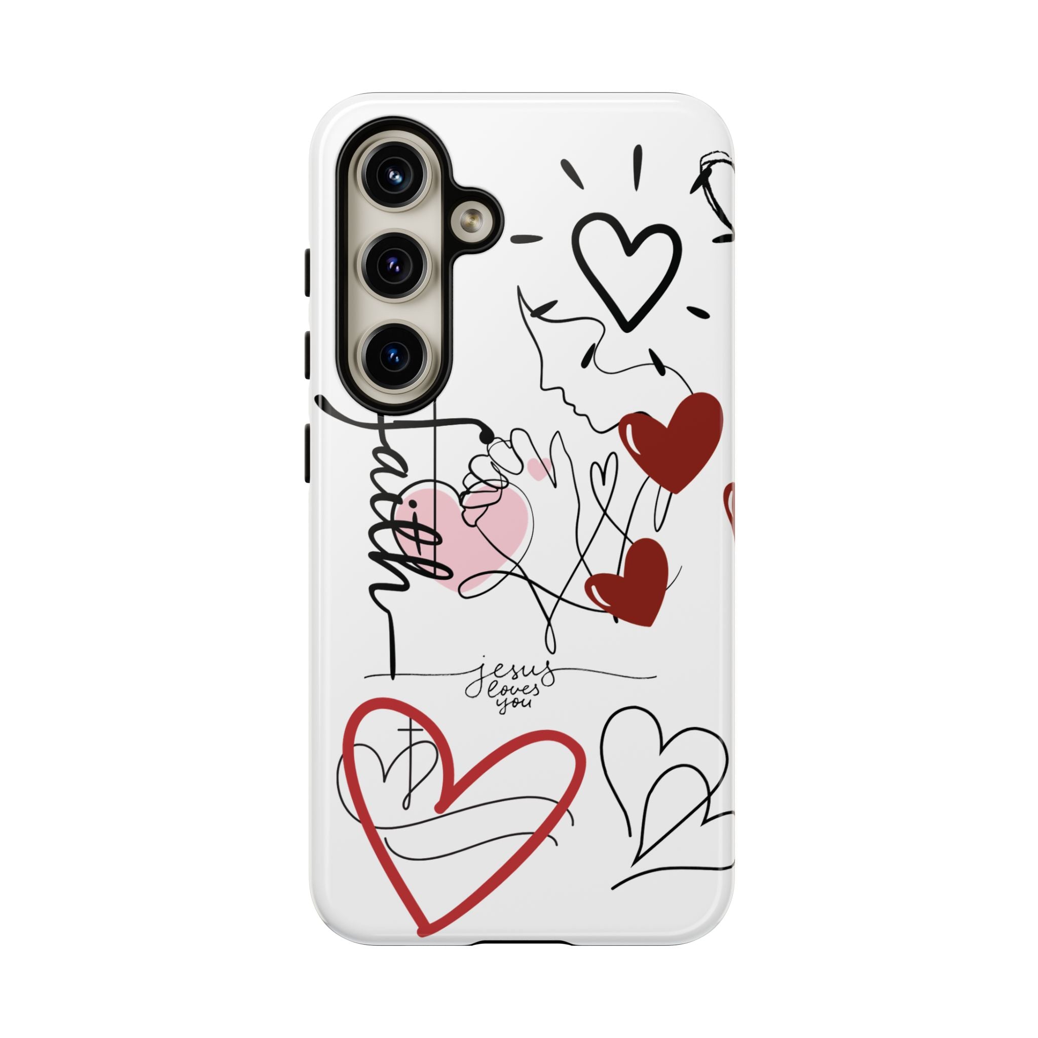 Faith Hearts iPhone Case | Seedandsoulful Protective Phone Cover - Seedandsoulful