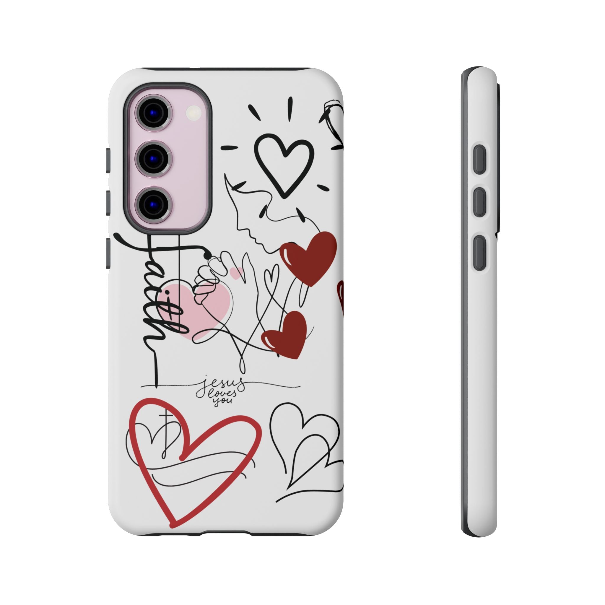 Faith Hearts iPhone Case | Seedandsoulful Protective Phone Cover - Seedandsoulful