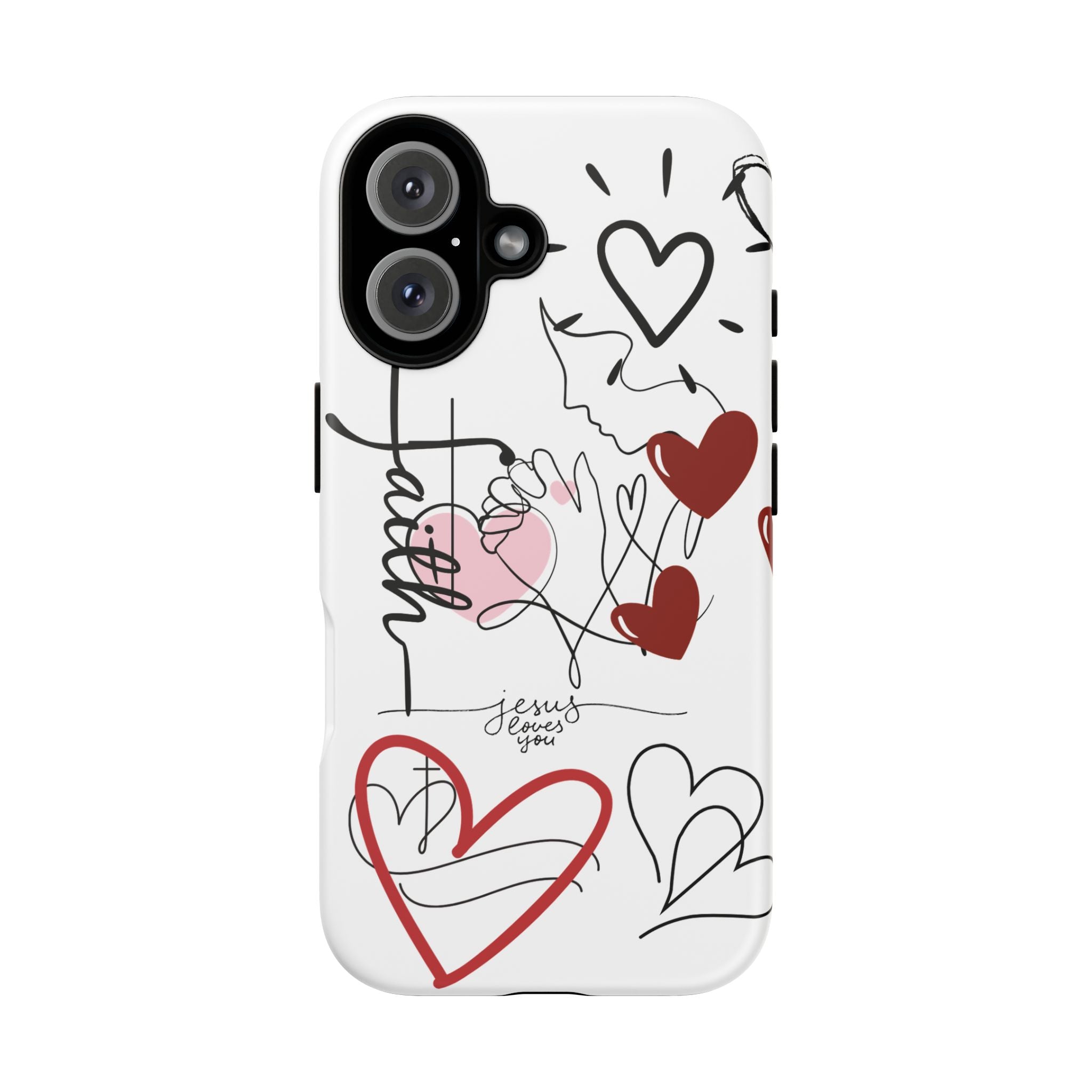 Faith Hearts iPhone Case | Seedandsoulful Protective Phone Cover - Seedandsoulful