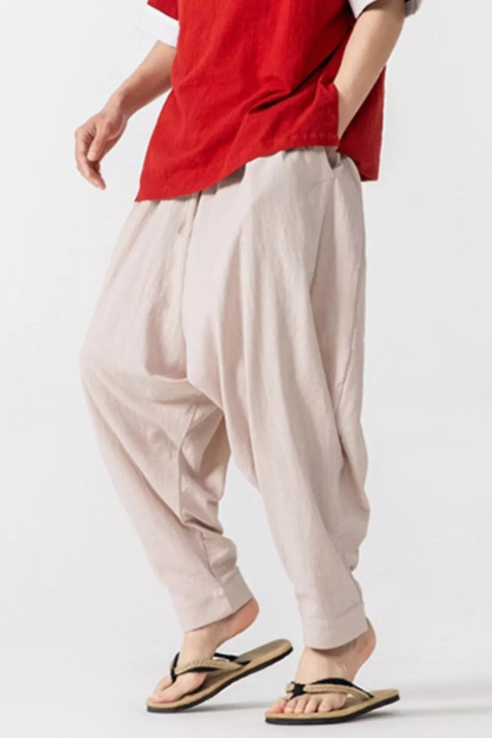 Men's Plus Size Loose Fit Harem Pants - Seedandsoulful