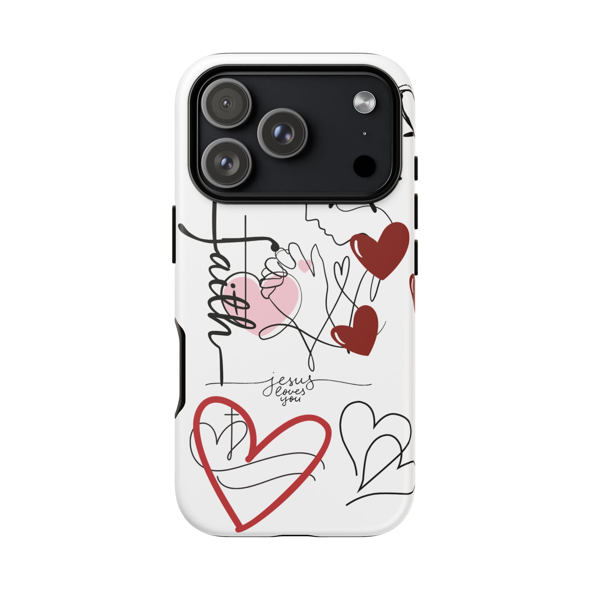Faith Hearts iPhone Case | Seedandsoulful Protective Phone Cover - Seedandsoulful