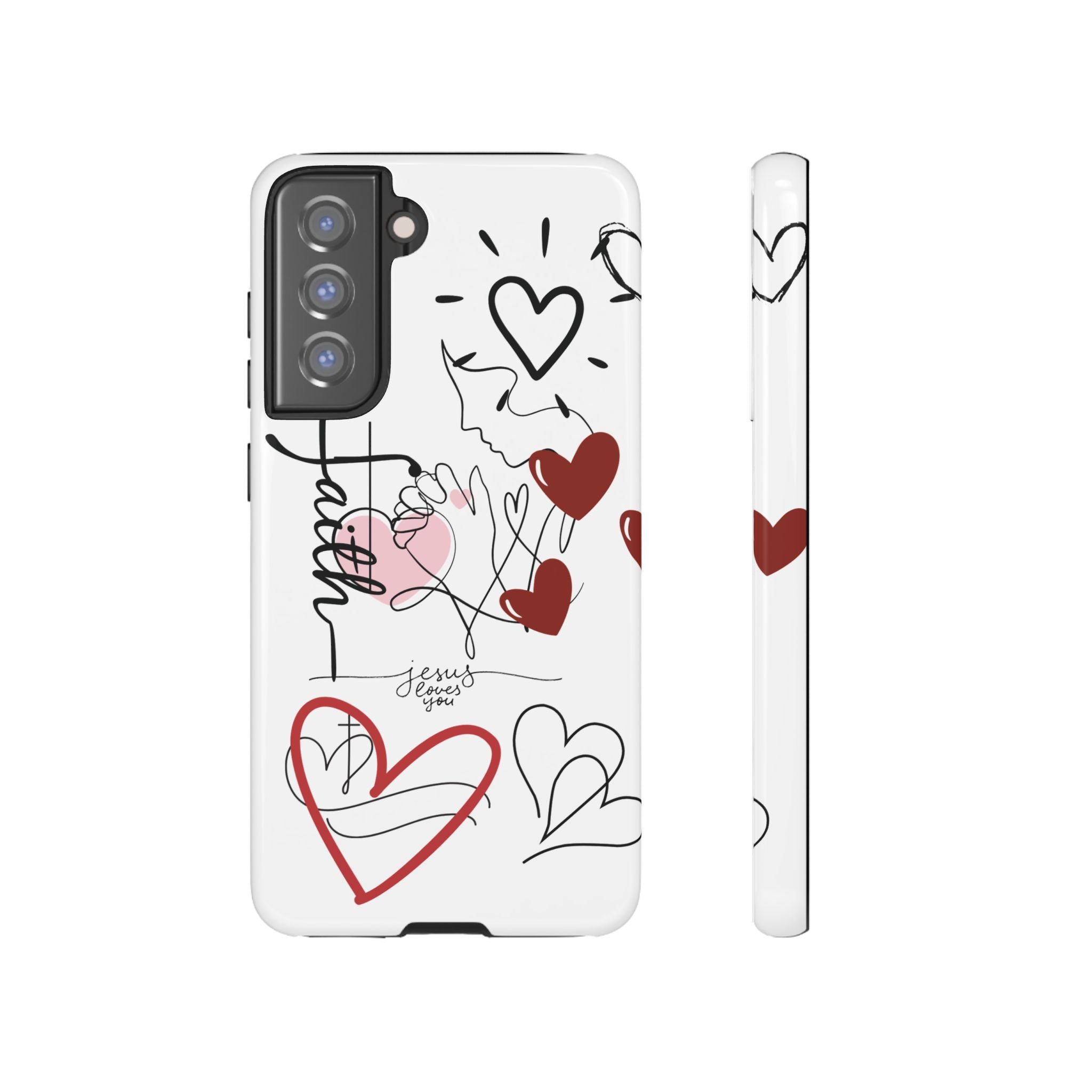 Faith Hearts iPhone Case | Seedandsoulful Protective Phone Cover - Seedandsoulful
