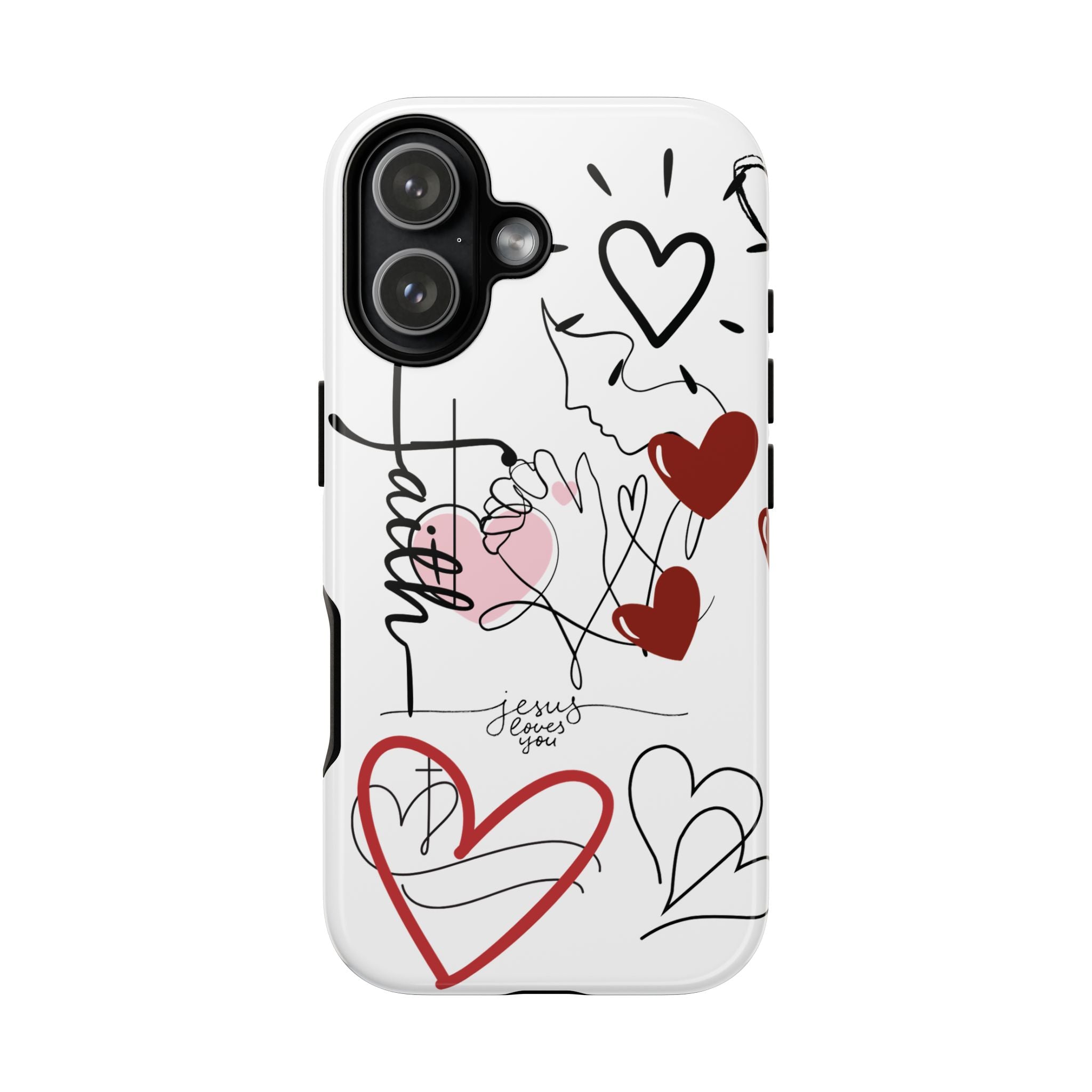 Faith Hearts iPhone Case | Seedandsoulful Protective Phone Cover - Seedandsoulful