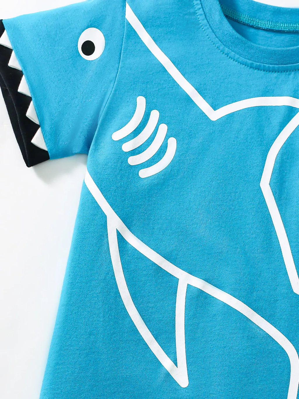 Children's Shark Graphic Tee & Shorts Set - Seedandsoulful
