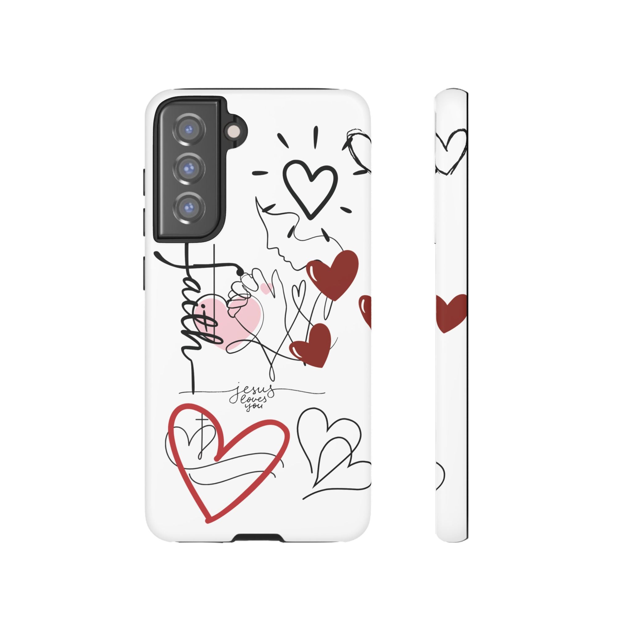 Faith Hearts iPhone Case | Seedandsoulful Protective Phone Cover - Seedandsoulful