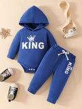 Children's Long Sleeve Bodysuit Hoodie and Pants Set - Seedandsoulful