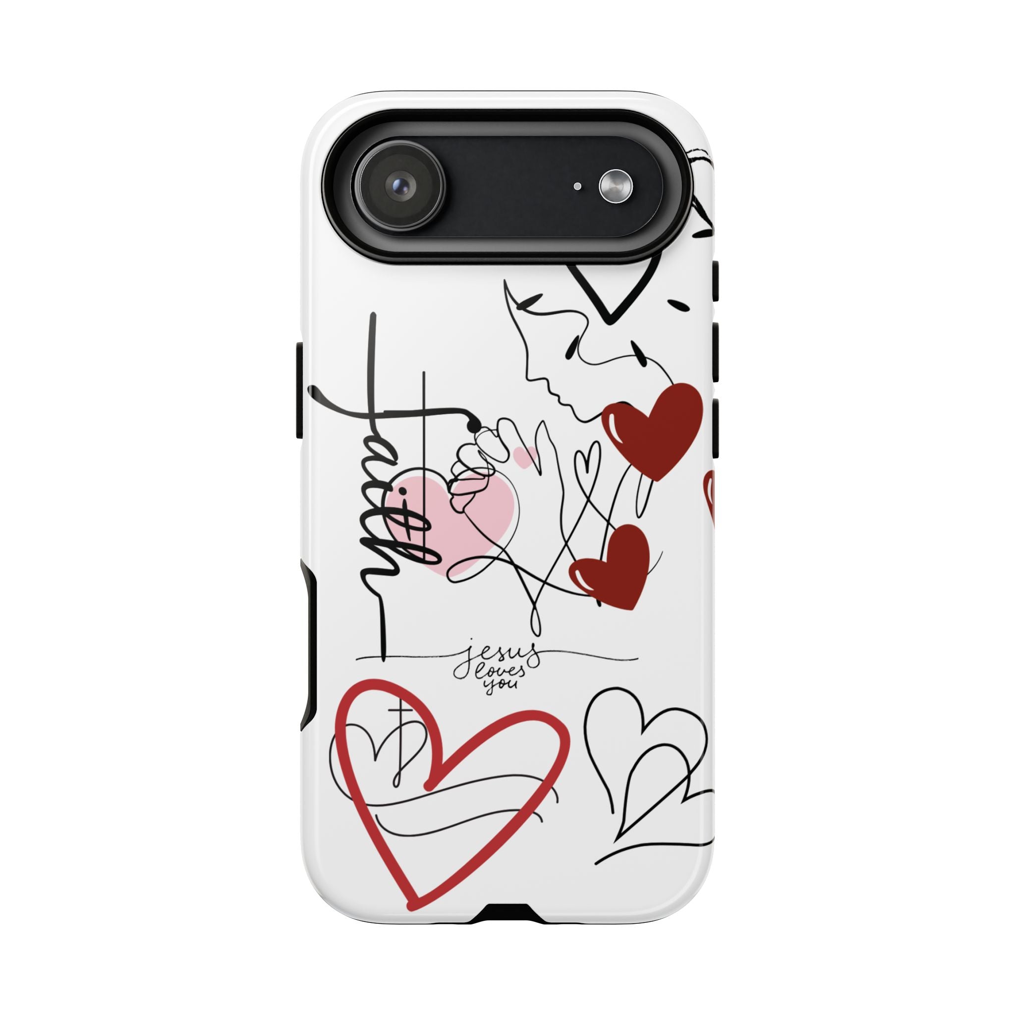 Faith Hearts iPhone Case | Seedandsoulful Protective Phone Cover - Seedandsoulful