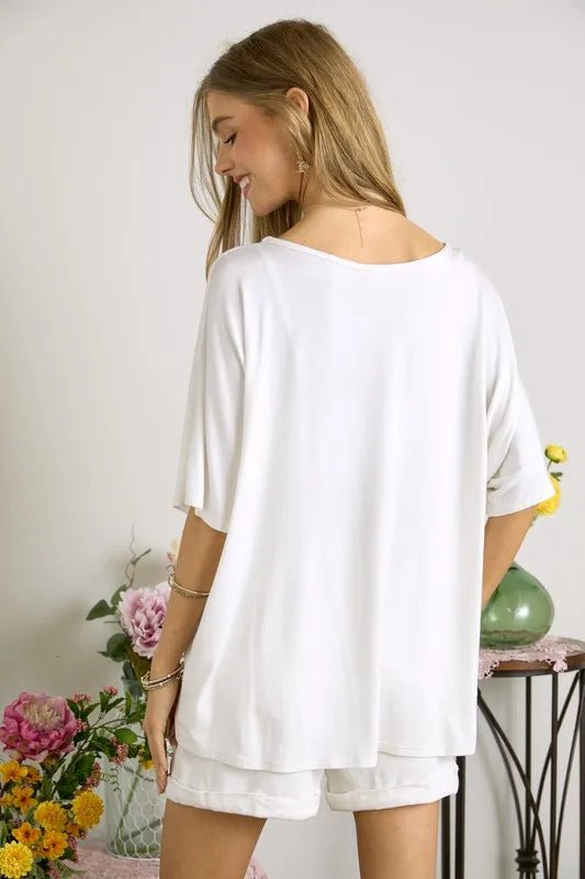 ADORA Sequin US Flag Pocketed Top - Seedandsoulful