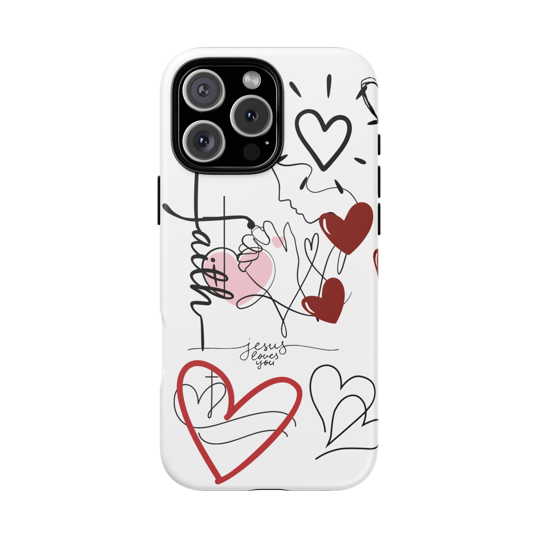 Faith Hearts iPhone Case | Seedandsoulful Protective Phone Cover - Seedandsoulful