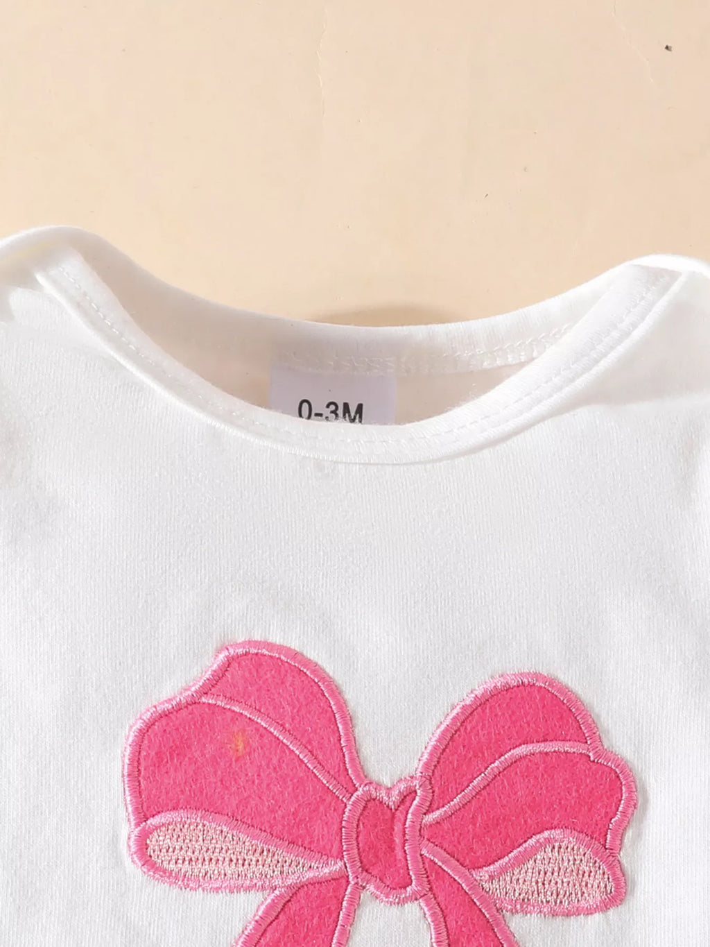 Children's Bowknot Print Ruffle Trim 3 Piece Set - Seedandsoulful