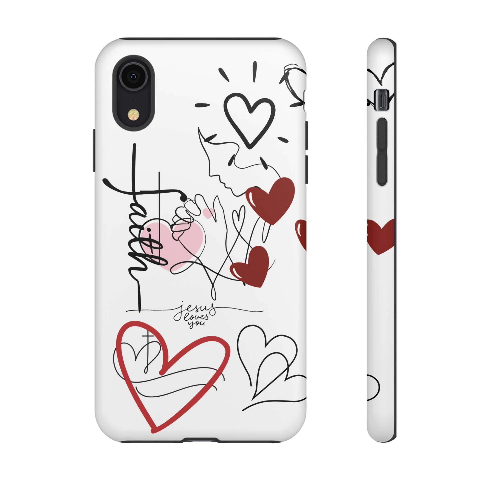 Faith Hearts iPhone Case | Seedandsoulful Protective Phone Cover - Seedandsoulful