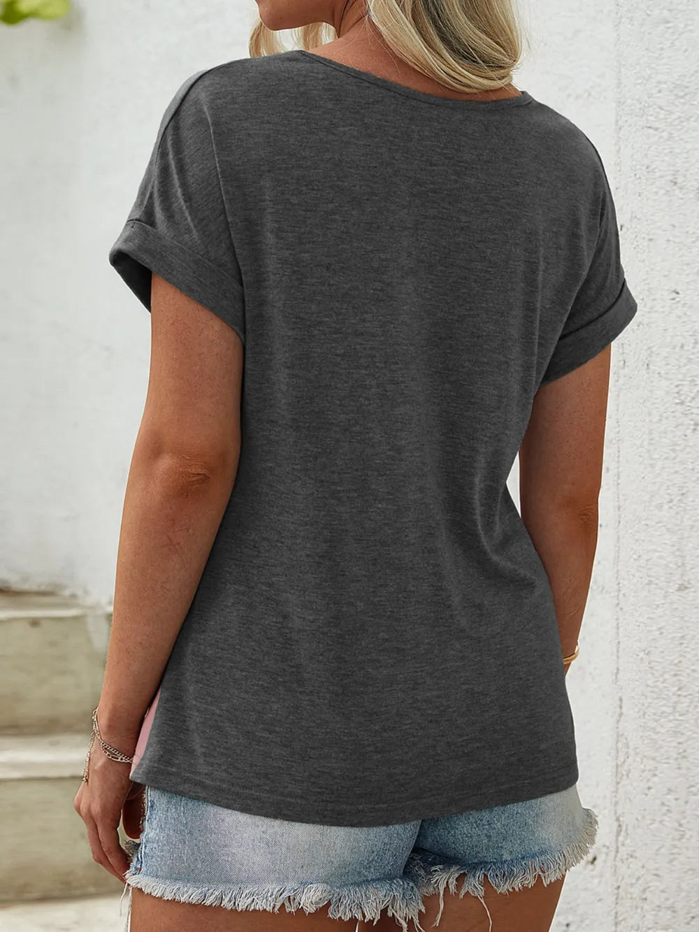 FAM - FAM Leopard Round Neck Short Sleeve T-Shirt - Seedandsoulful