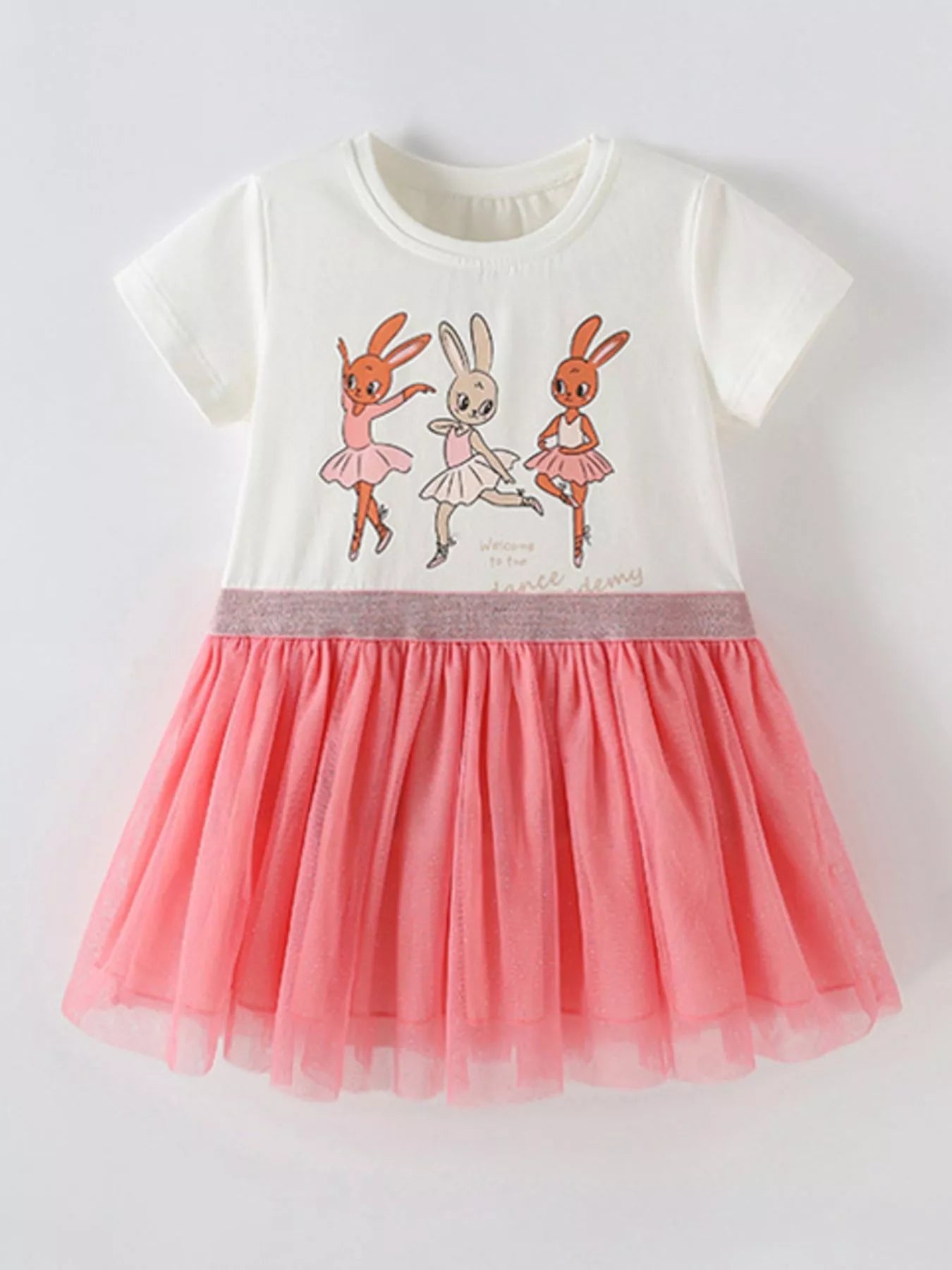 Children's Bunny Graphic Tulle Dress - Seedandsoulful