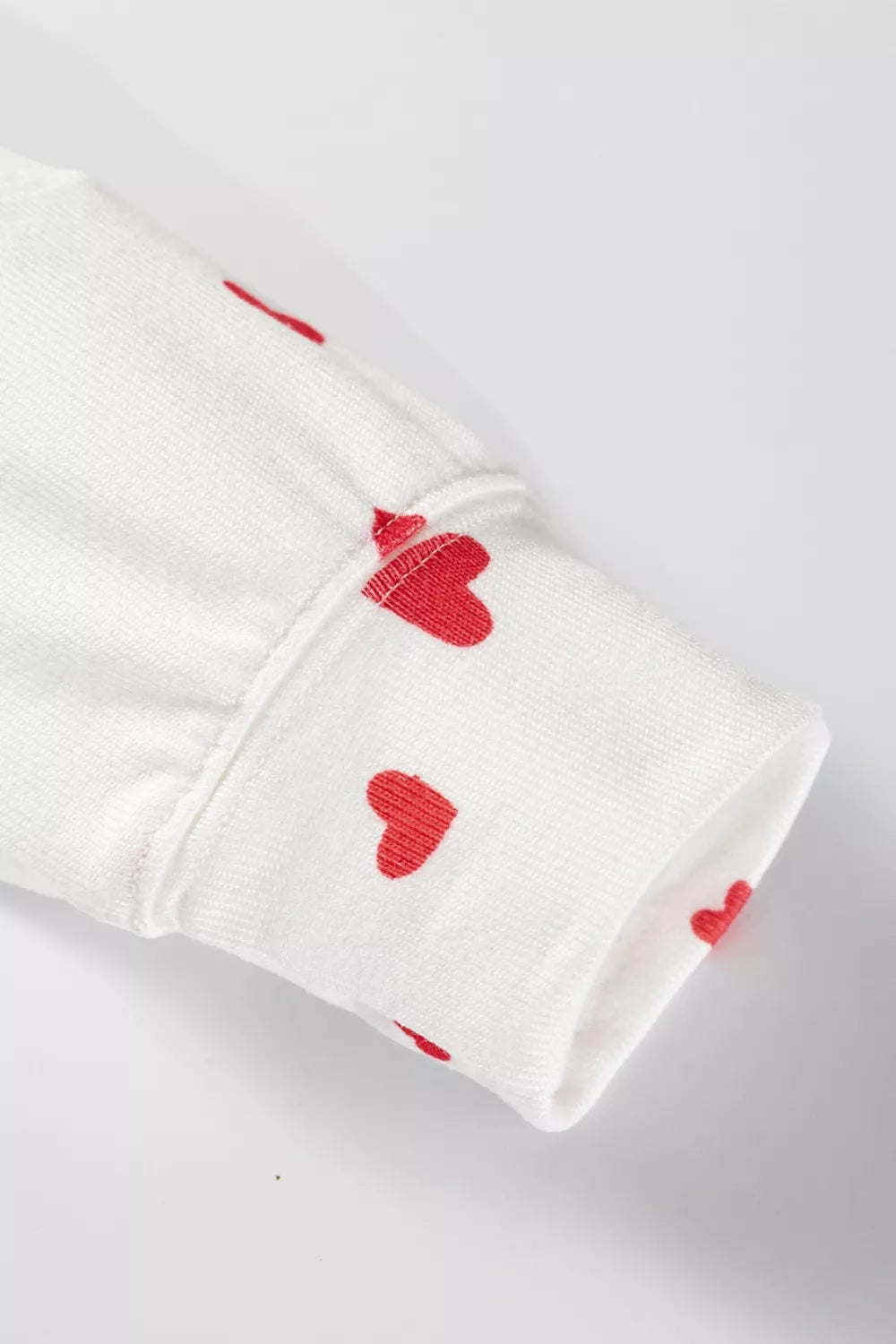 Hearts Printed Long Sleeve Top Drawstring Pants Lounge Set - Seedandsoulful