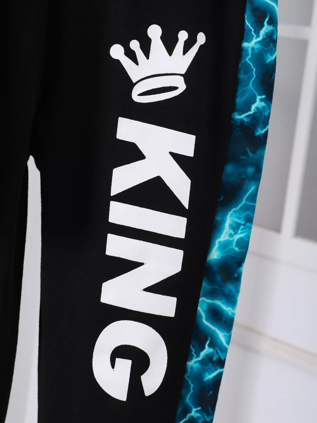 Children's King Letter Lightning Hoodie & Pants Set - Seedandsoulful