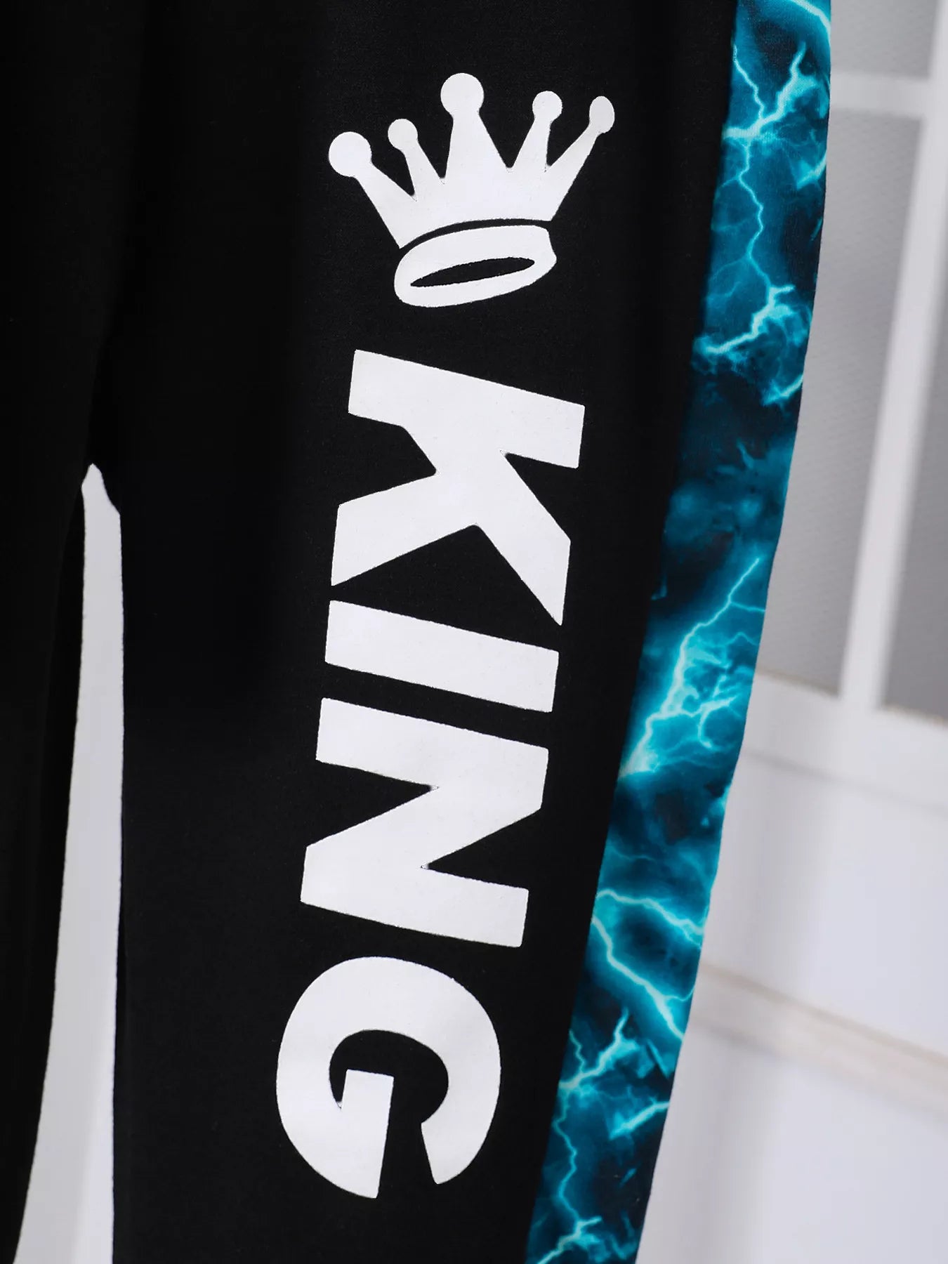 Children's King Letter Lightning Hoodie & Pants Set - Seedandsoulful