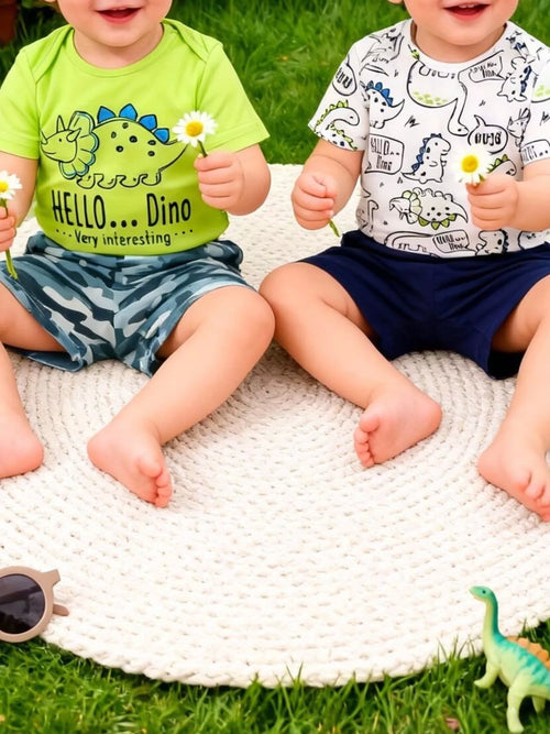 2 Piece Dino - Themed Baby Outfit Set - Seedandsoulful