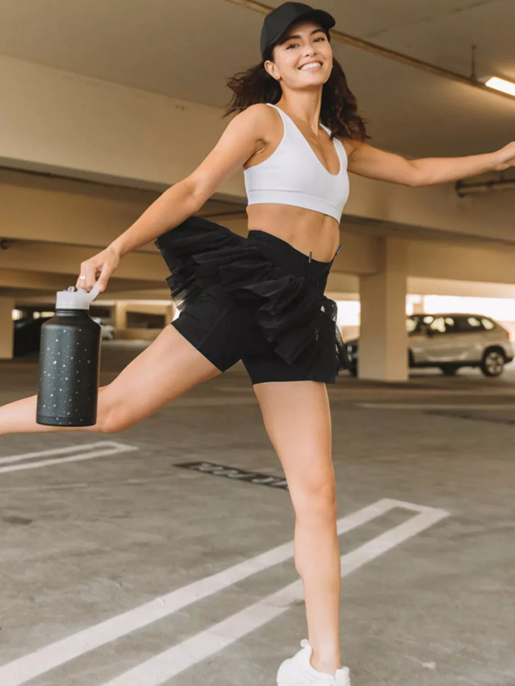 Tiered Skort with Drawstring - Seedandsoulful