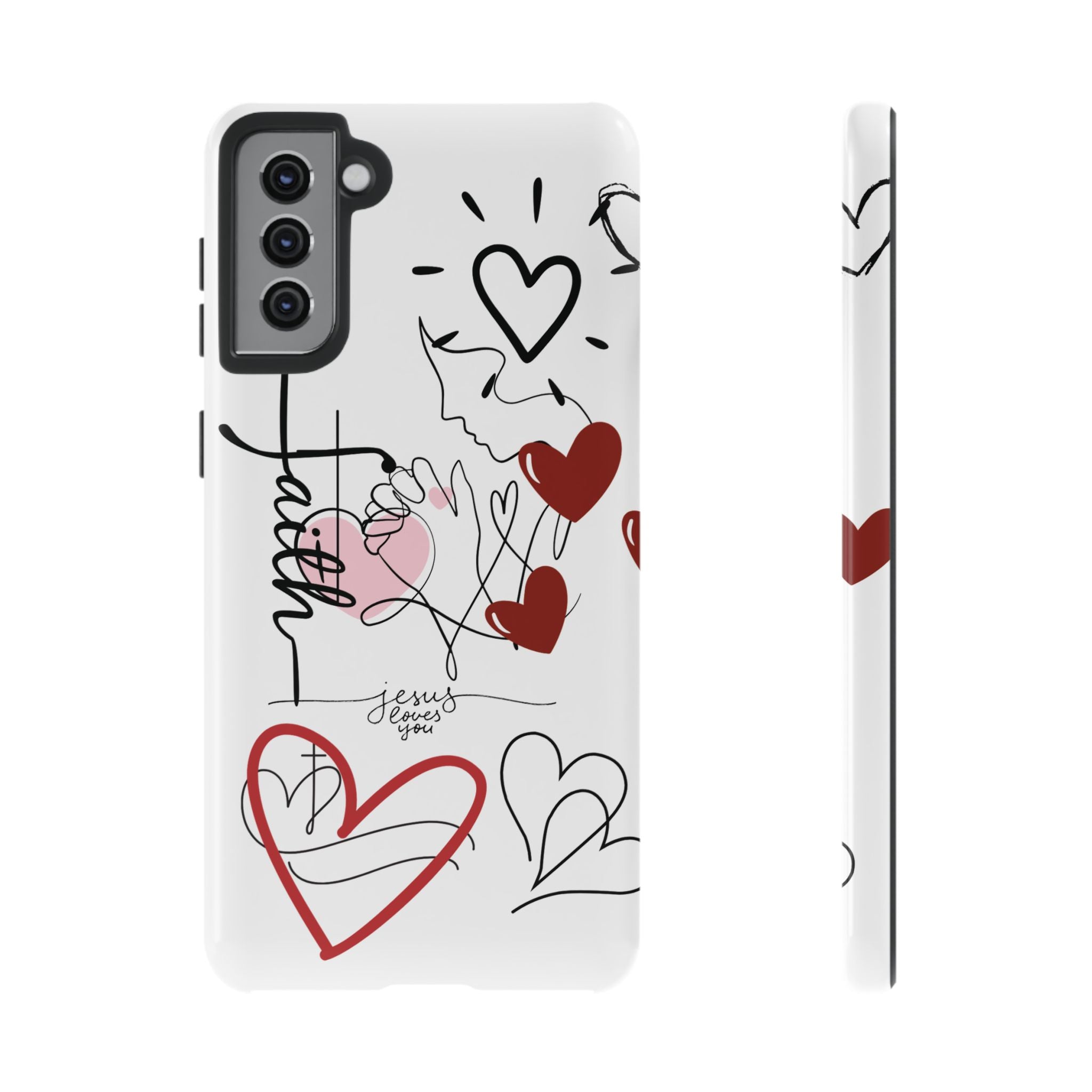 Faith Hearts iPhone Case | Seedandsoulful Protective Phone Cover - Seedandsoulful