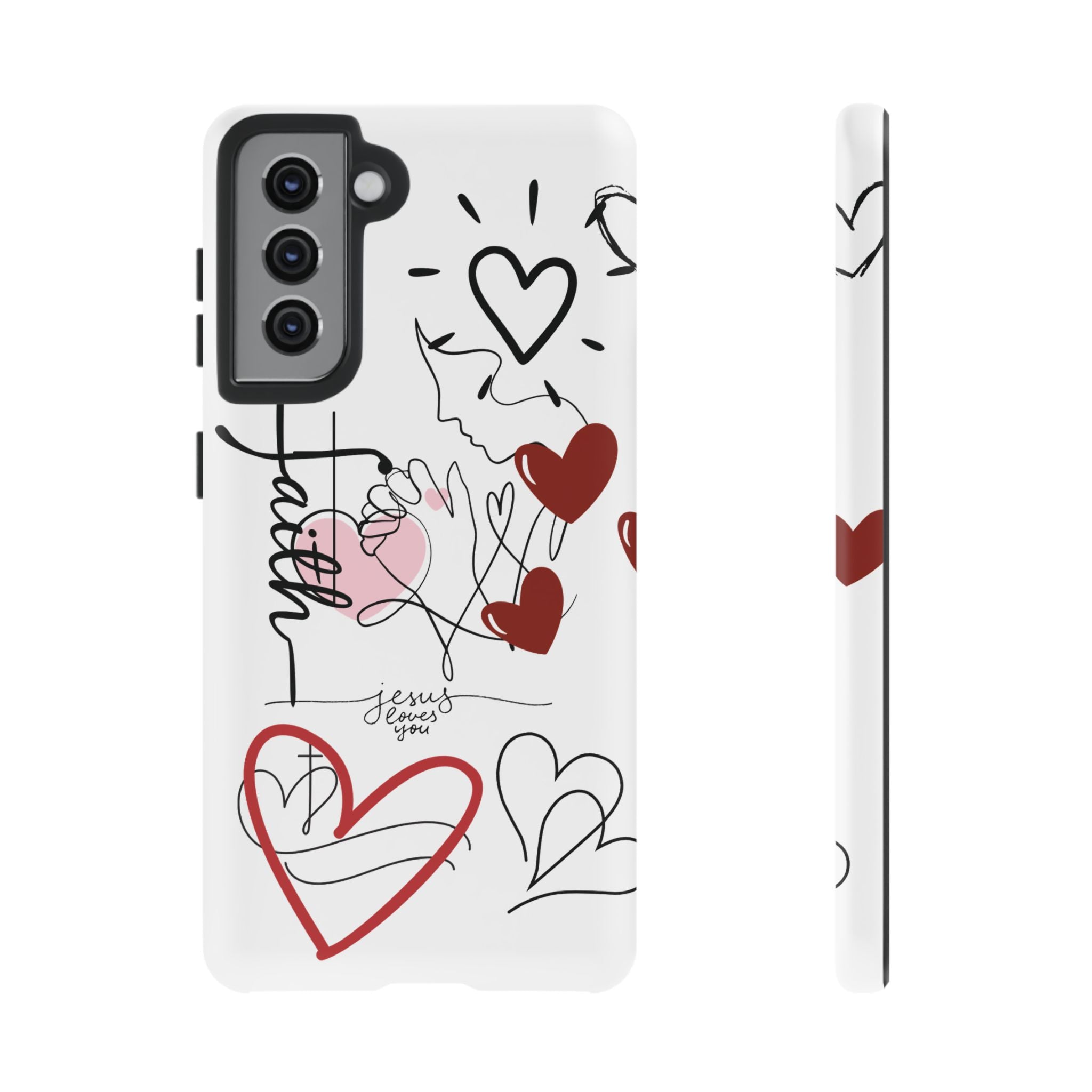 Faith Hearts iPhone Case | Seedandsoulful Protective Phone Cover - Seedandsoulful
