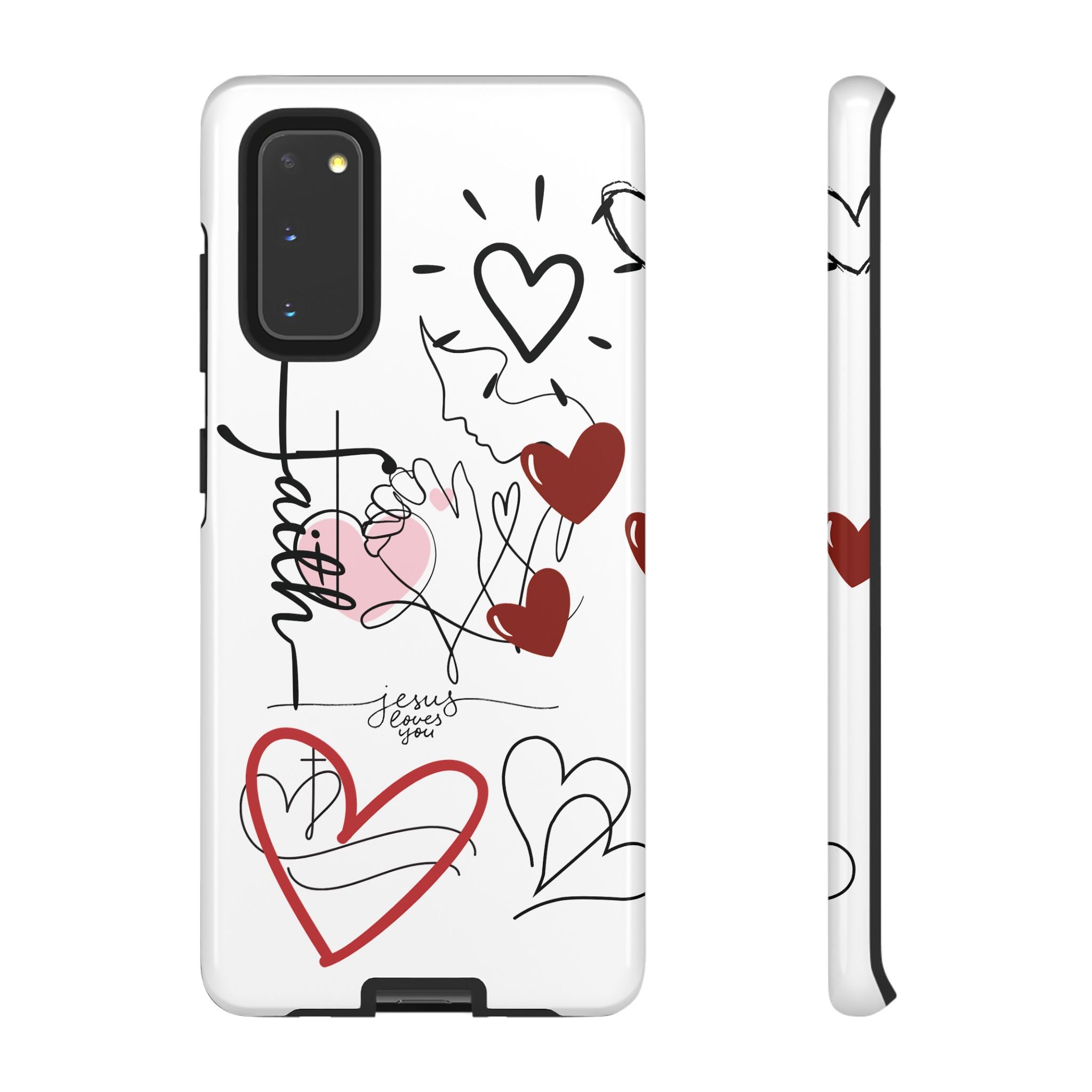 Faith Hearts iPhone Case | Seedandsoulful Protective Phone Cover - Seedandsoulful