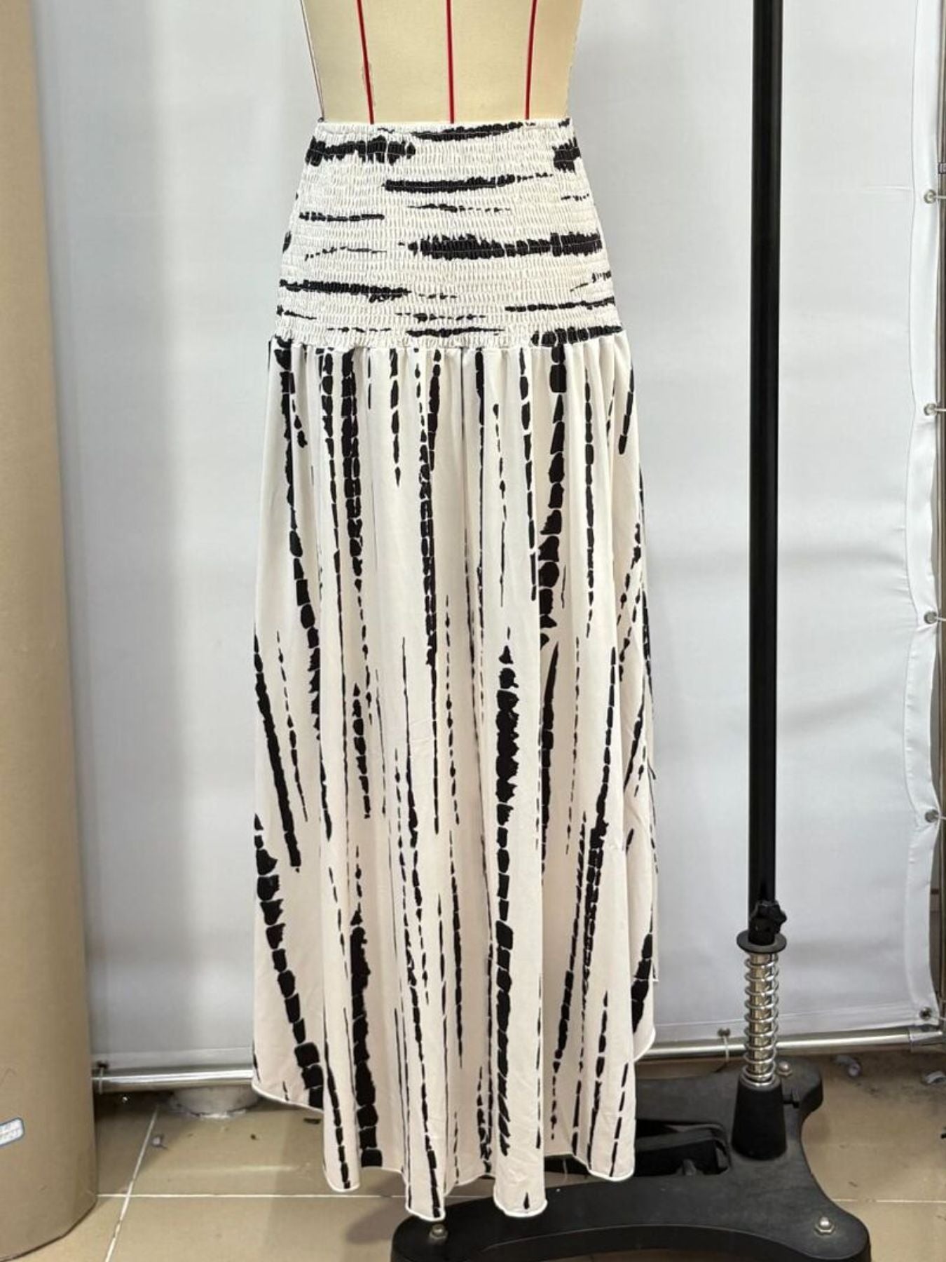 Smocked Asymmetrical Hem Skirt - Seedandsoulful