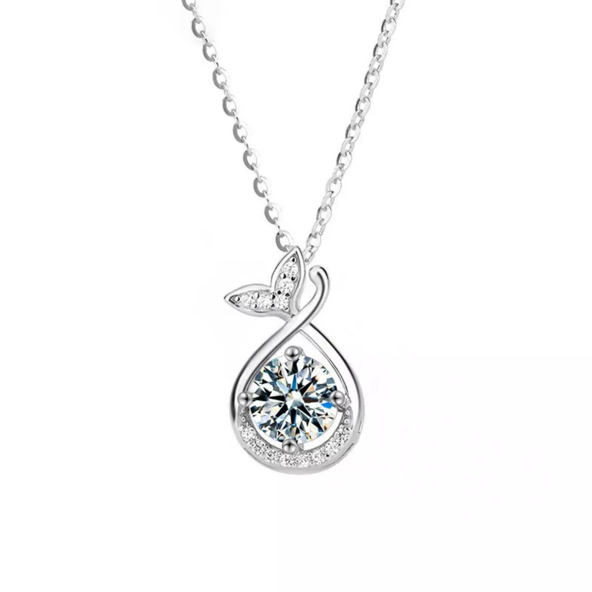 1 Carat Moissanite Pendant Necklace - Seedandsoulful