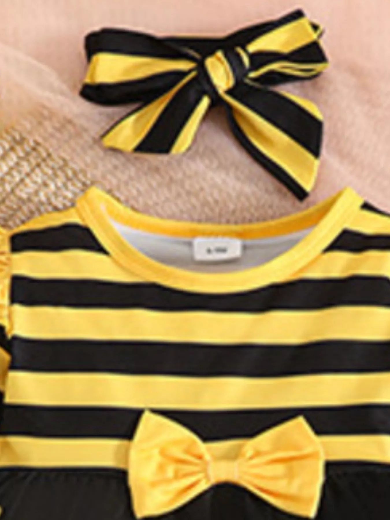 Children's Ladybug Print Ruffle Trim Top and Pants Set - Seedandsoulful