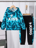 Children's King Letter Lightning Hoodie & Pants Set - Seedandsoulful