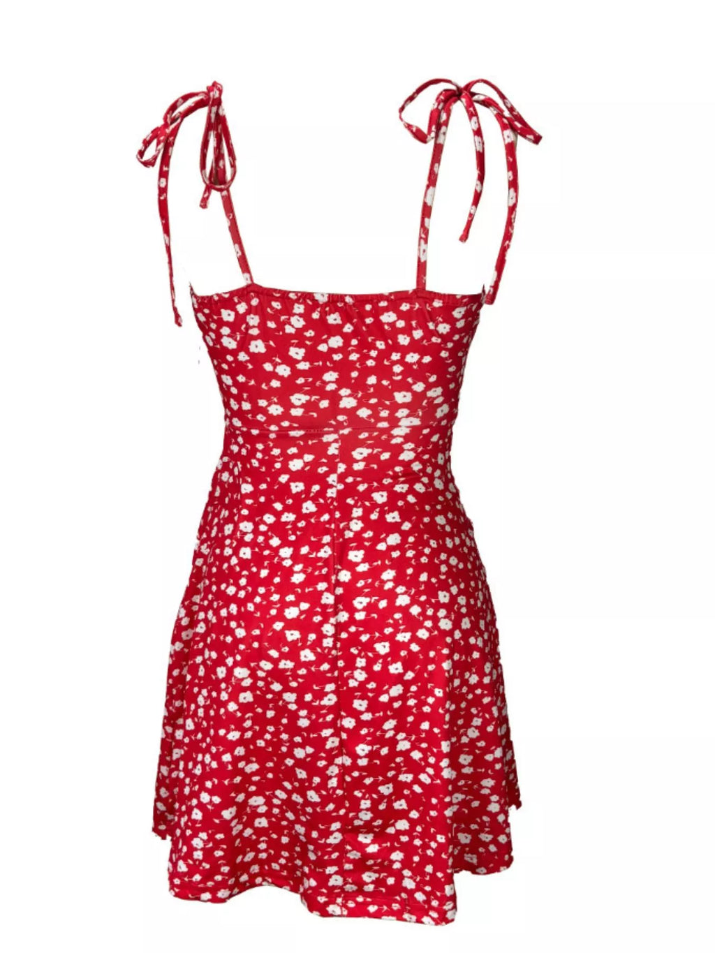 Floral Print Tie Strap Mini Dress - Seedandsoulful
