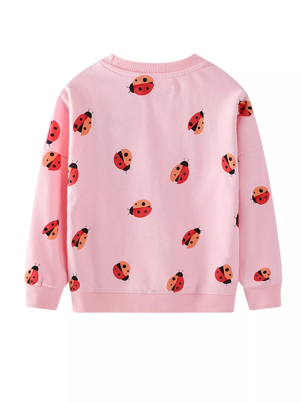 Children's Ladybug Print Crew Neck Sweatshirt - Seedandsoulful
