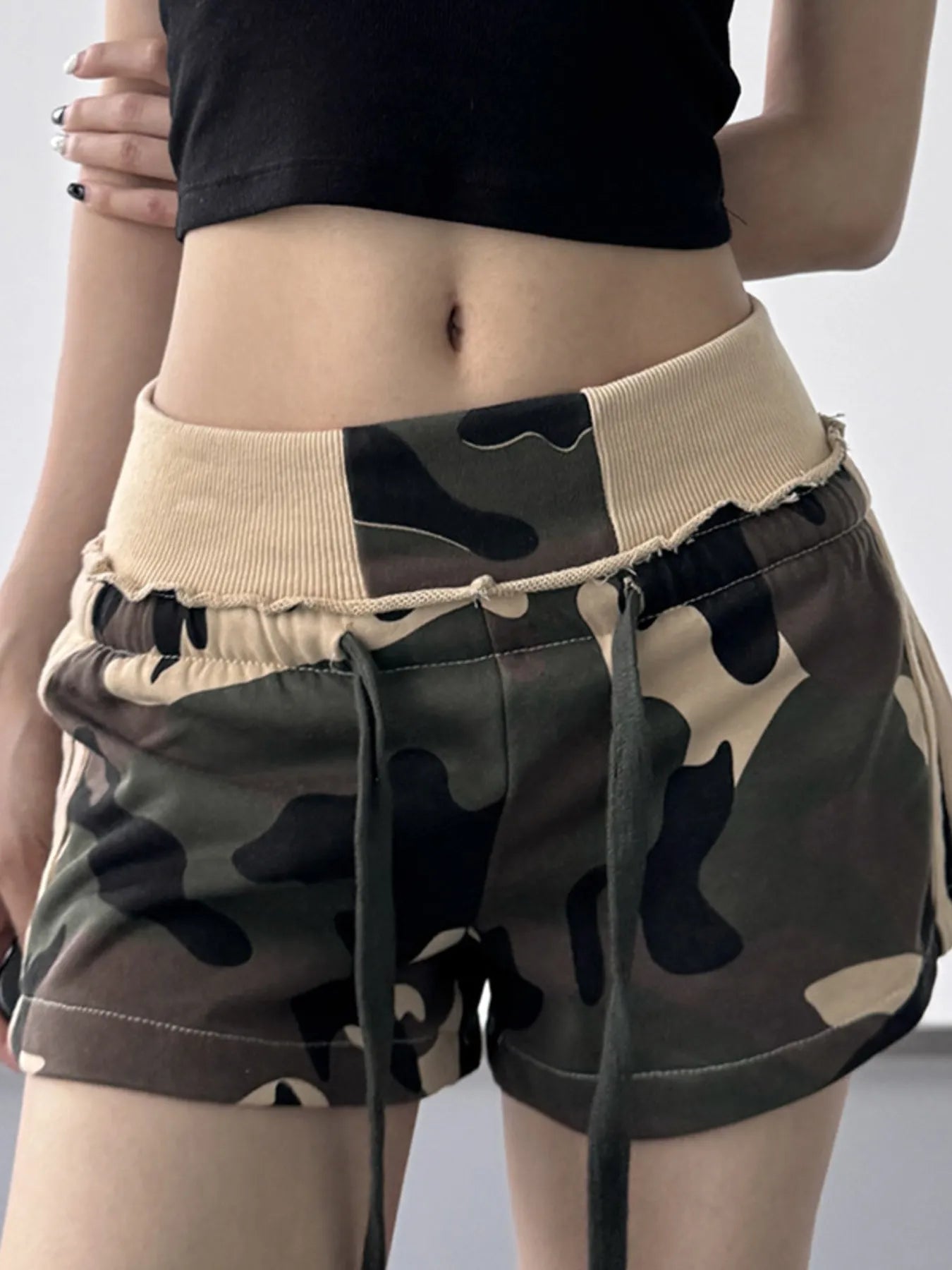 Camouflage Drawstring Shorts - Seedandsoulful