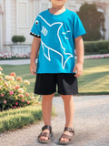 Children's Shark Graphic Tee & Shorts Set - Seedandsoulful