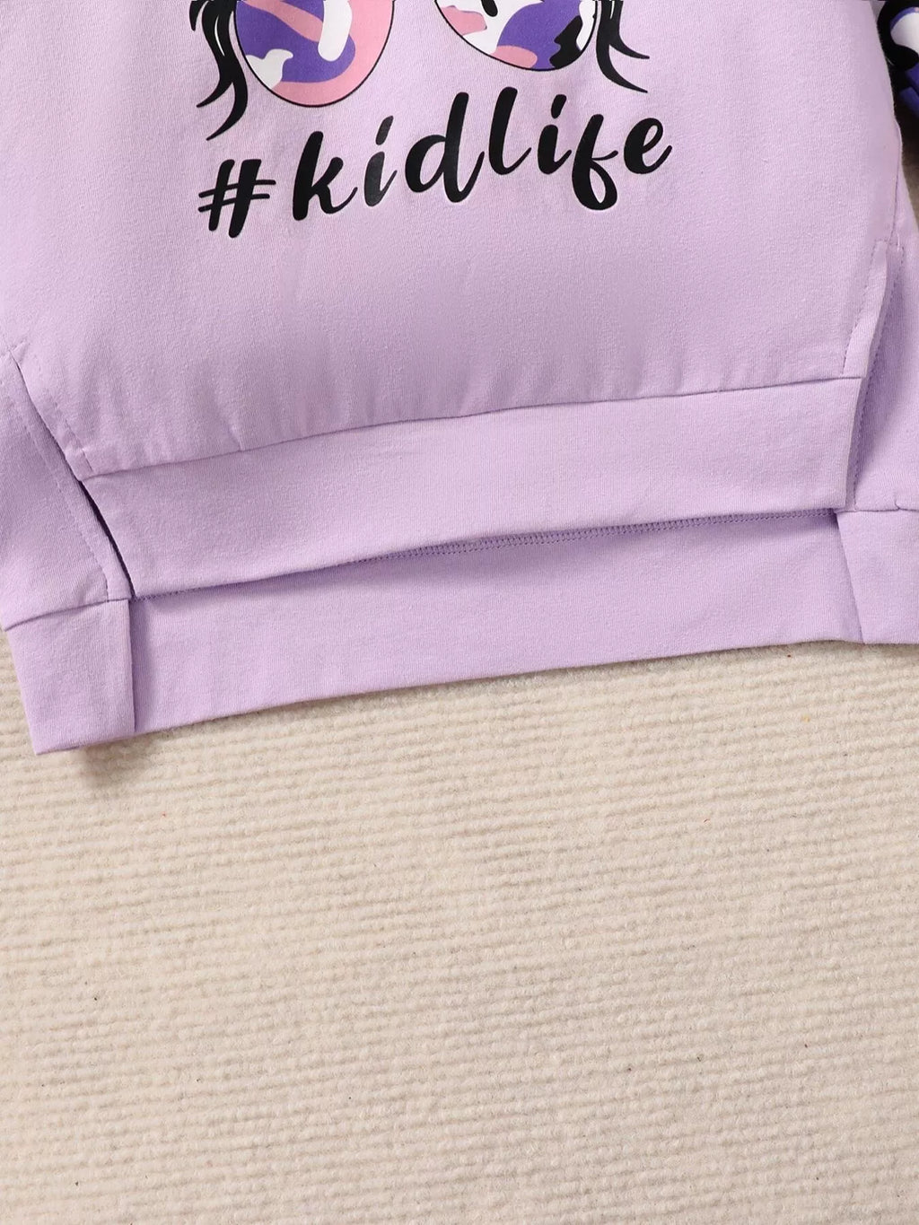 Children's Graphic Camo Print Hoodie & Pants Set - Seedandsoulful