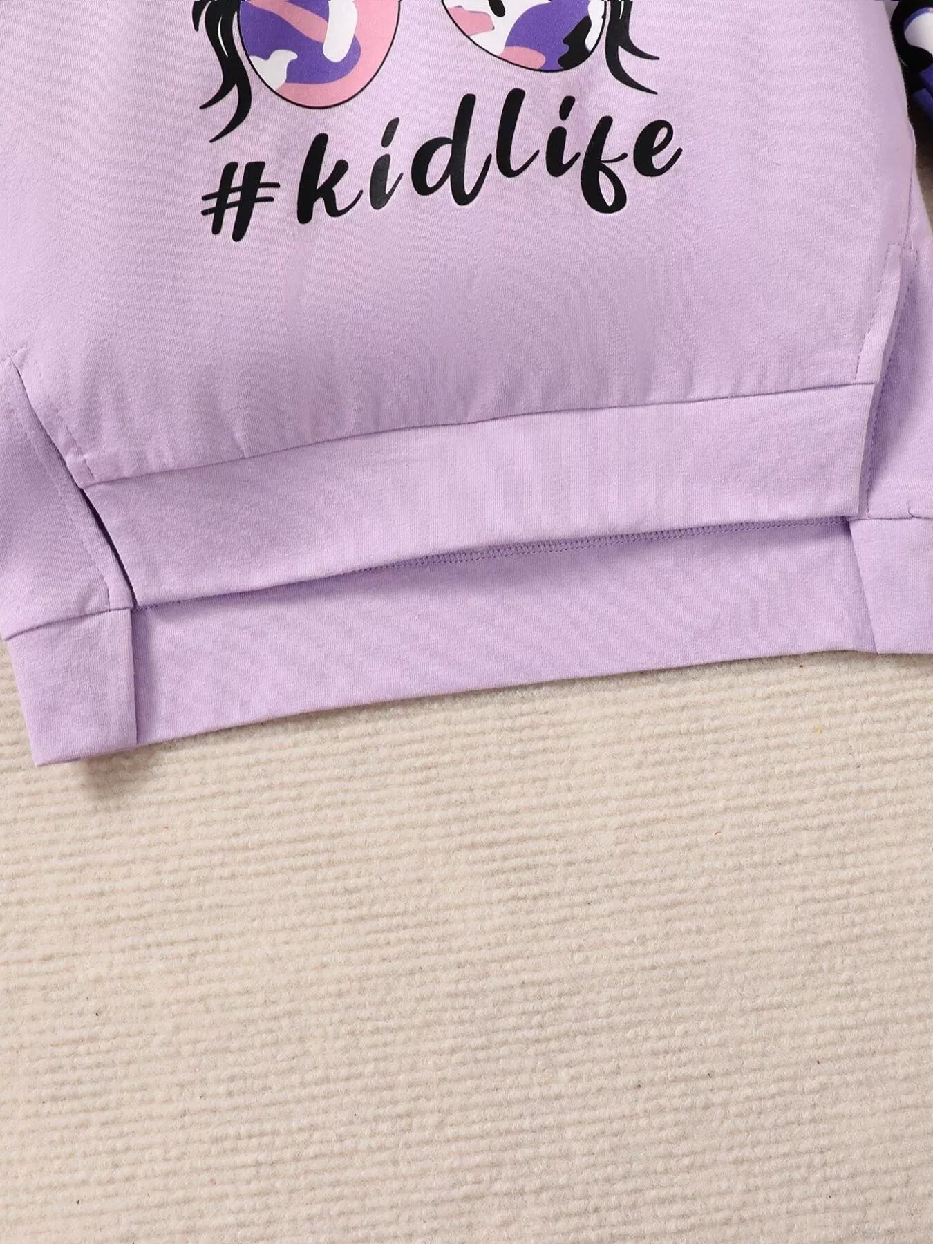 Children's Graphic Camo Print Hoodie & Pants Set - Seedandsoulful