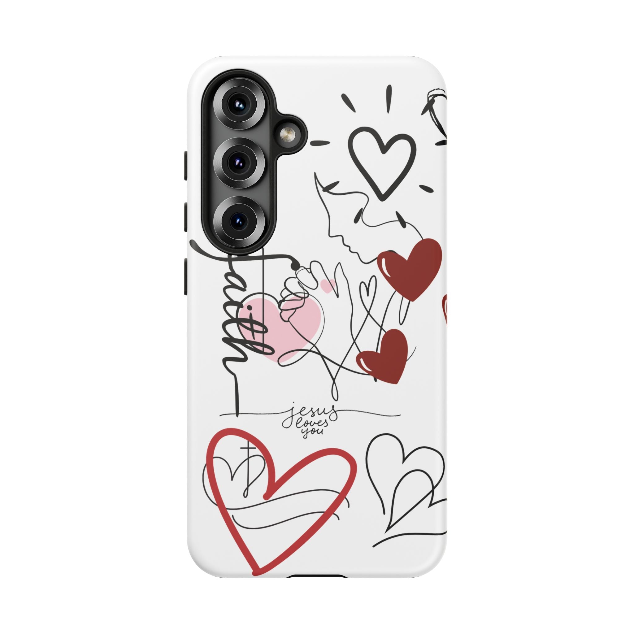 Faith Hearts iPhone Case | Seedandsoulful Protective Phone Cover - Seedandsoulful