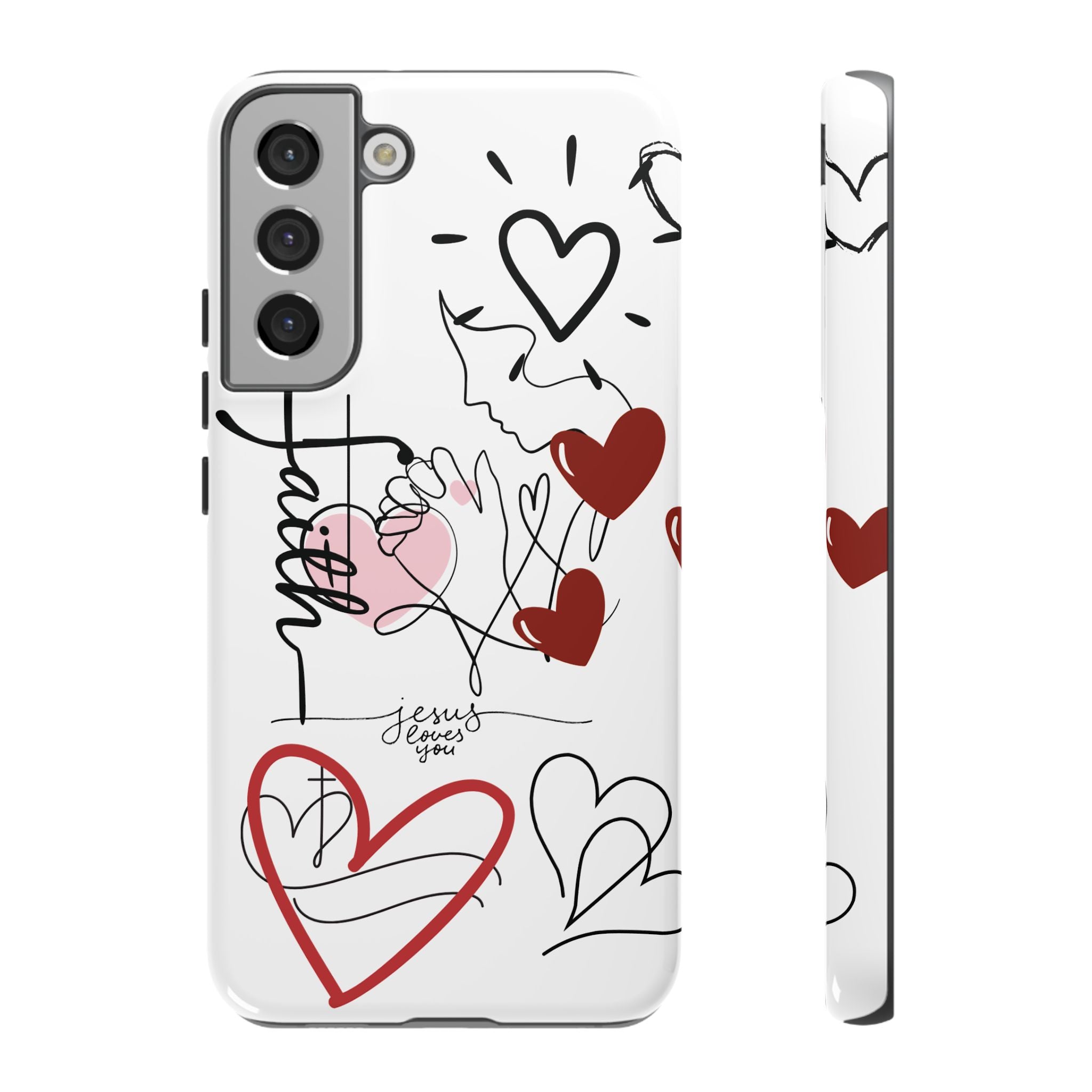 Faith Hearts iPhone Case | Seedandsoulful Protective Phone Cover - Seedandsoulful