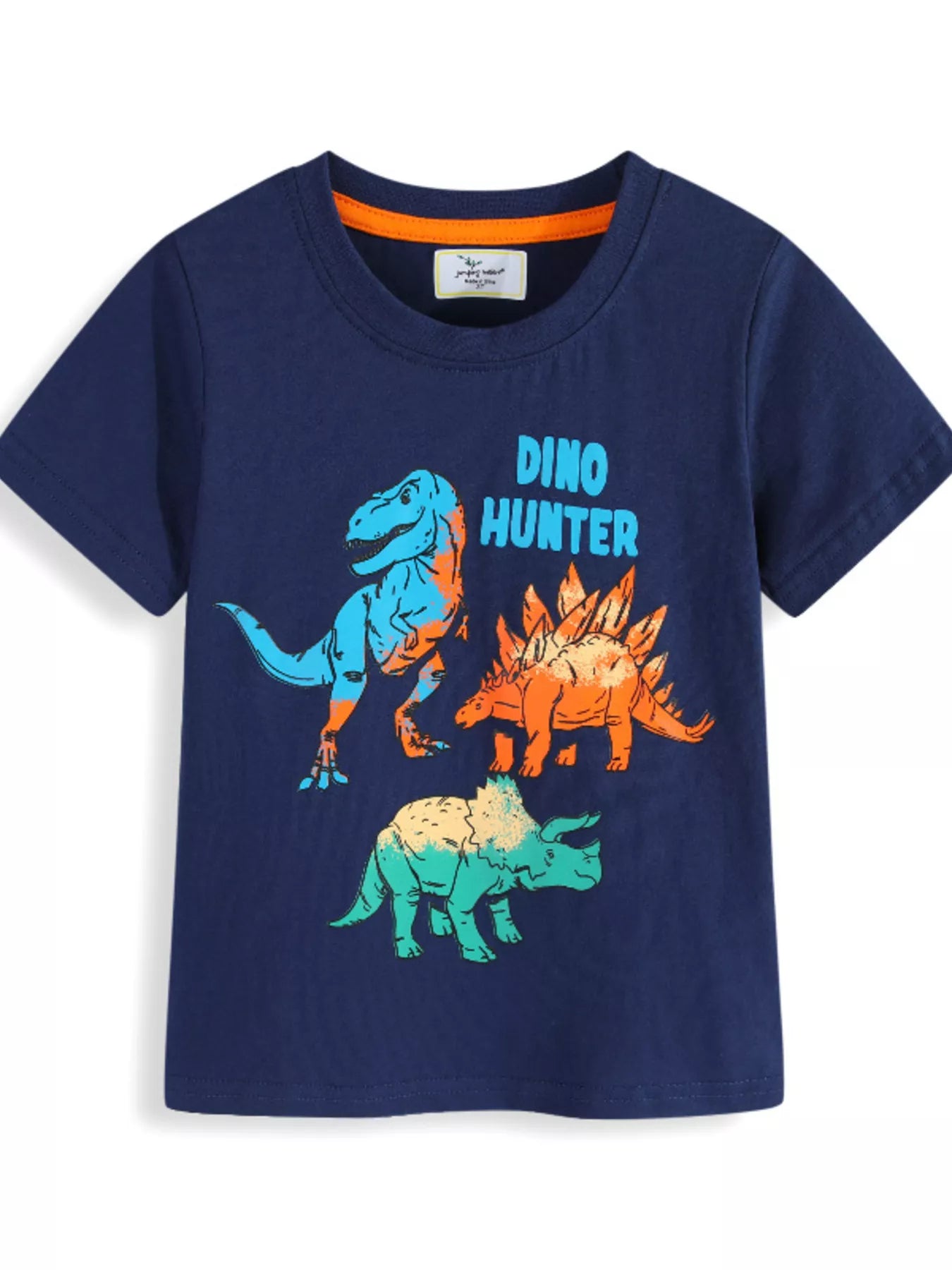 Children's Dino Hunter Graphic Short Sleeve T-Shirt - Seedandsoulful