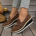 Leopard Print Platform Loafers - Seedandsoulful