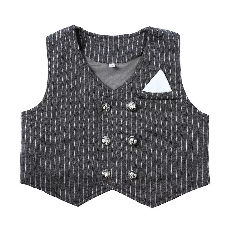 Children's Striped Vest and Pants Suit Set - Seedandsoulful