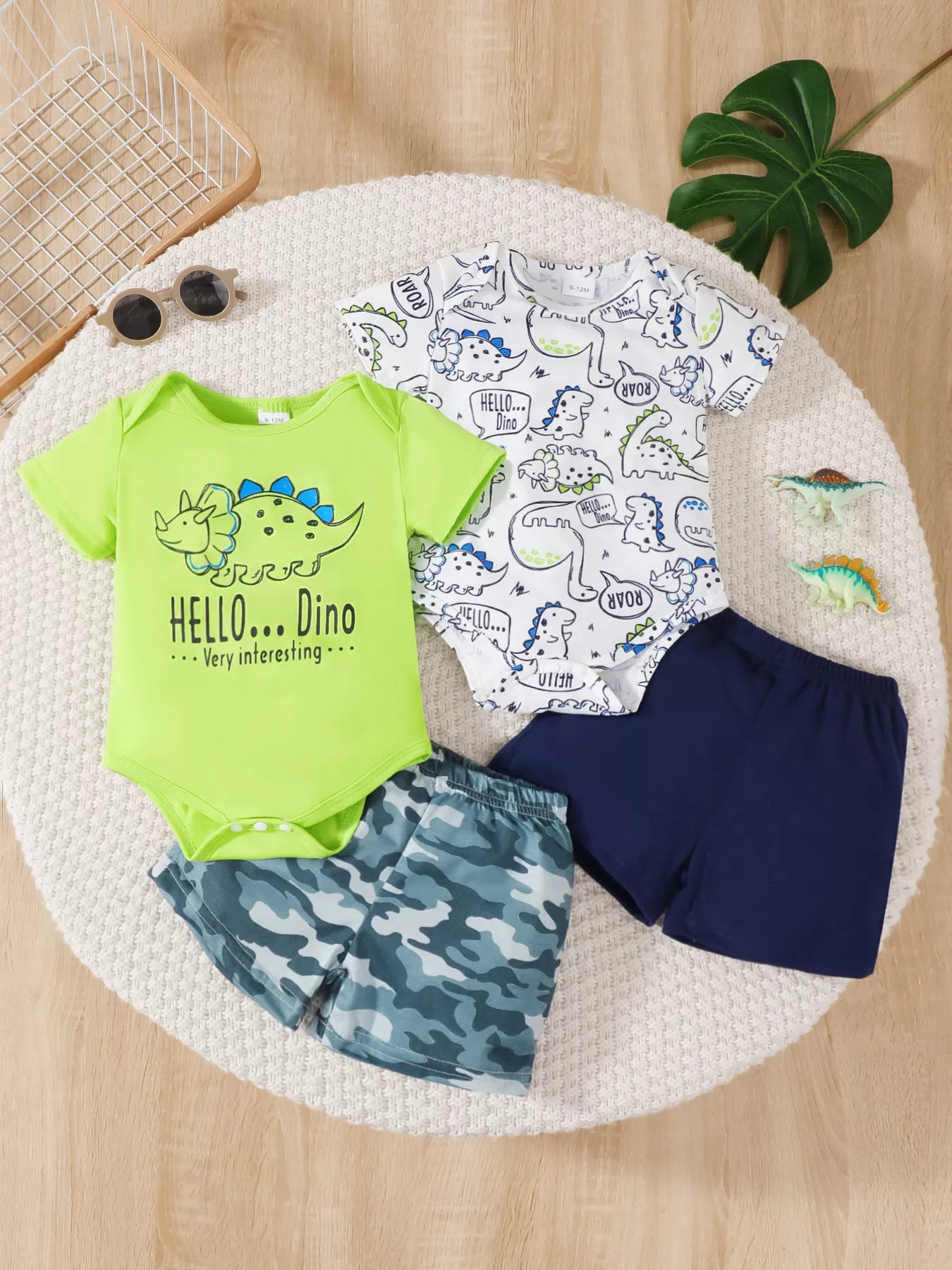 2 Piece Dino - Themed Baby Outfit Set - Seedandsoulful