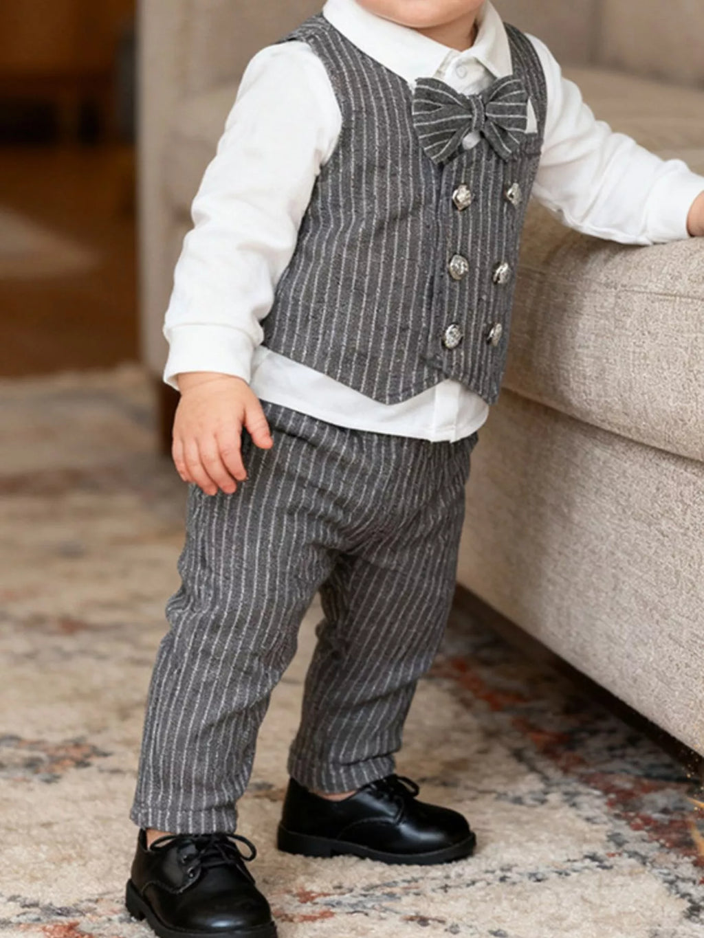 Children's Striped Vest and Pants Suit Set - Seedandsoulful