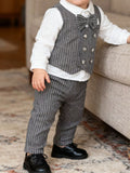 Children's Striped Vest and Pants Suit Set - Seedandsoulful