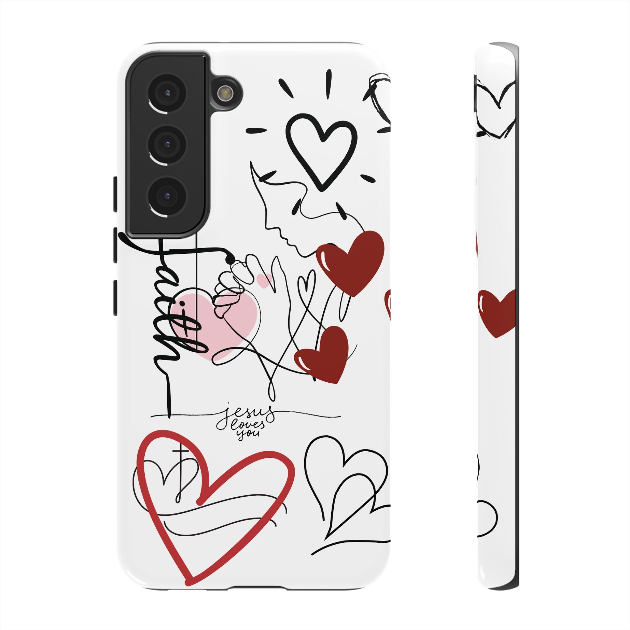 Faith Hearts iPhone Case | Seedandsoulful Protective Phone Cover - Seedandsoulful