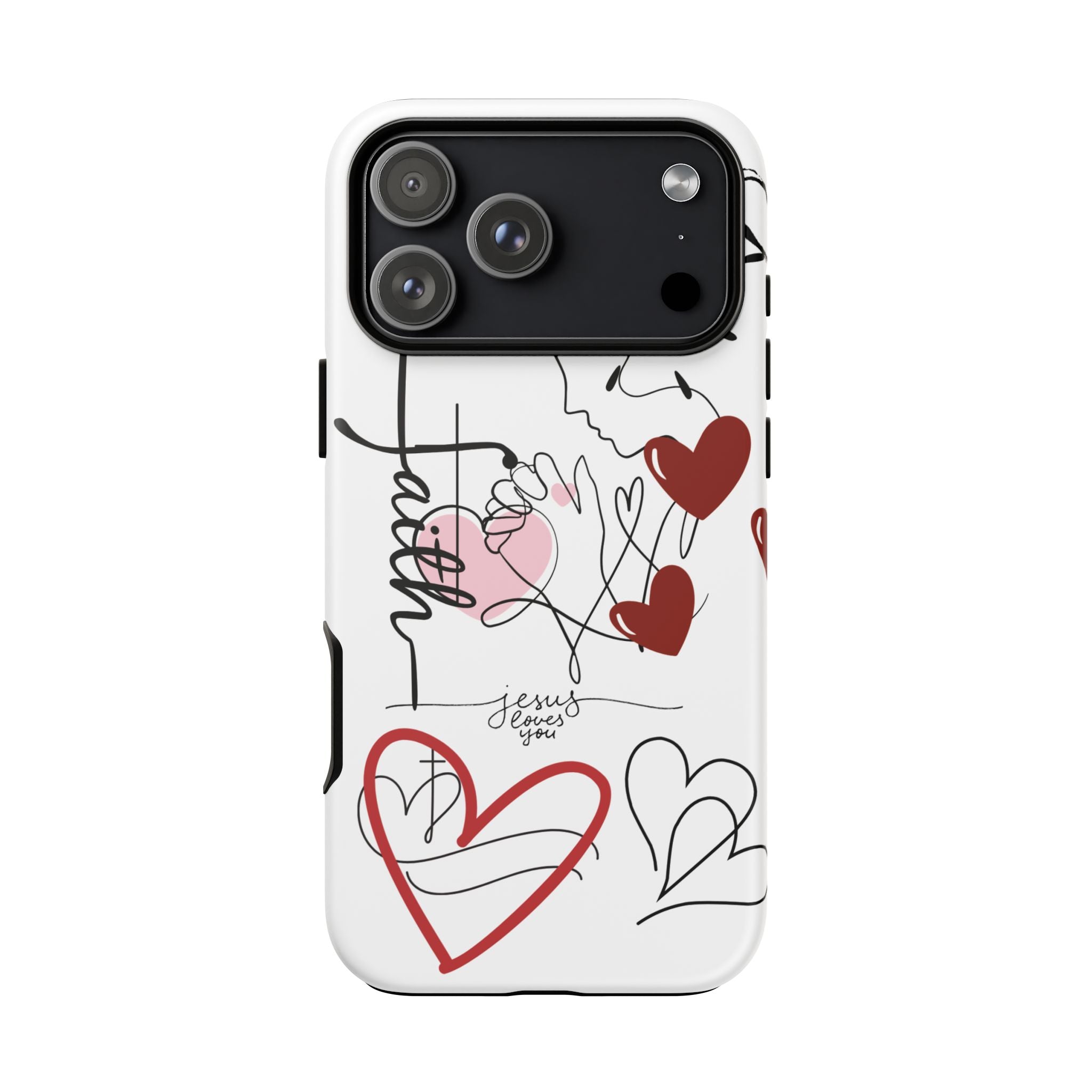 Faith Hearts iPhone Case | Seedandsoulful Protective Phone Cover - Seedandsoulful